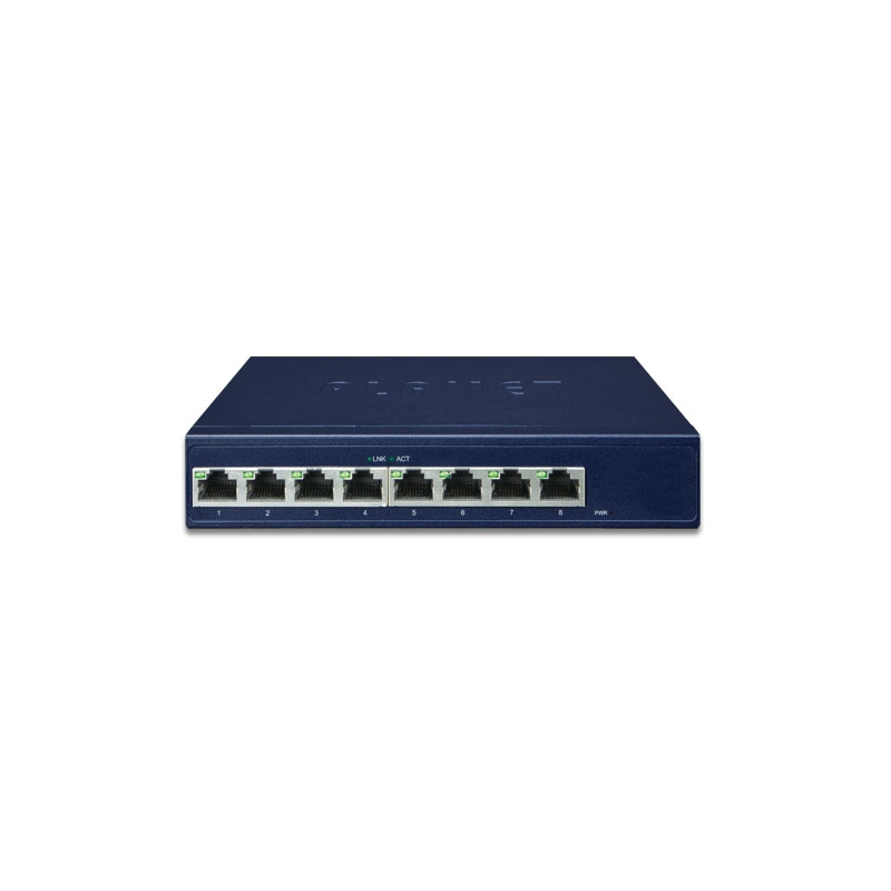 GSD-805 8-porters Gigabit Ethernet-svitsj – 16 Gbps båndbredde, energieffektiv nettverksbygging