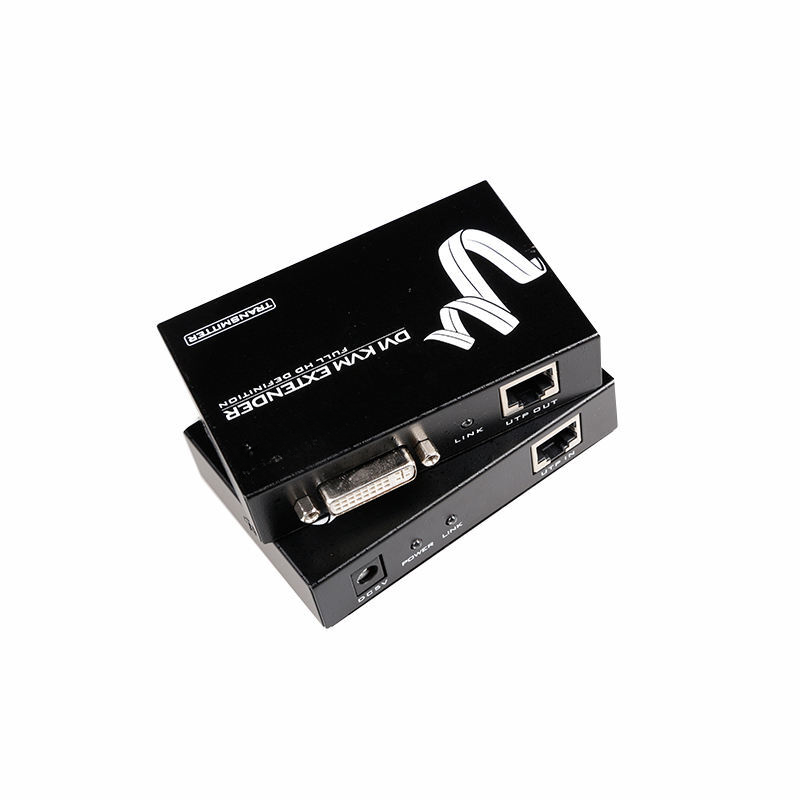 DVI-forlenger, Booster, KVM, USB, tastatur, mus, Over Cat.6-kabel