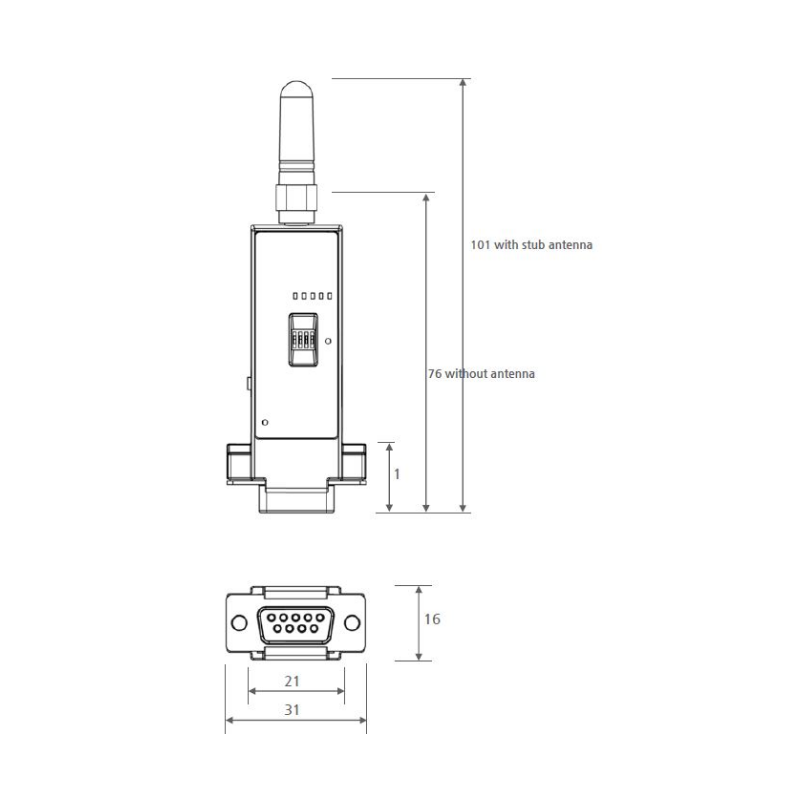 Trådløst RS232 via Bluetooth - som et sett. Opp til 100 meter