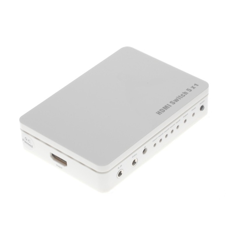 5-Port HDMI Switch with Remote Control for Easy Switching