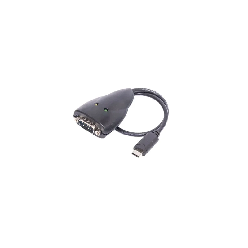 USB-C male to RS232 converter, DB9 male, 0,25m cable