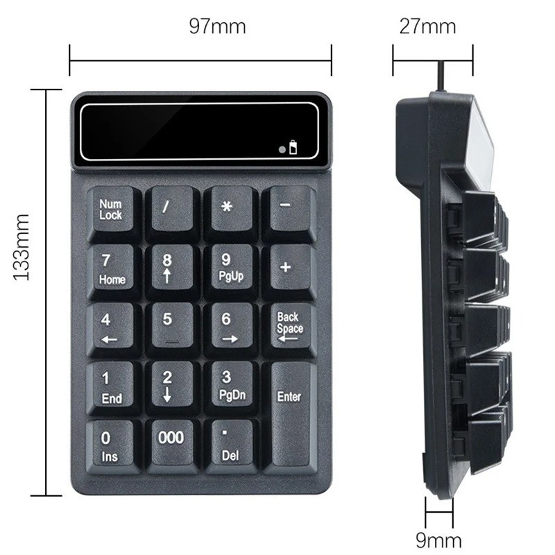 Eksternt numerisk tastatur - USB-grensesnitt - 19 taster