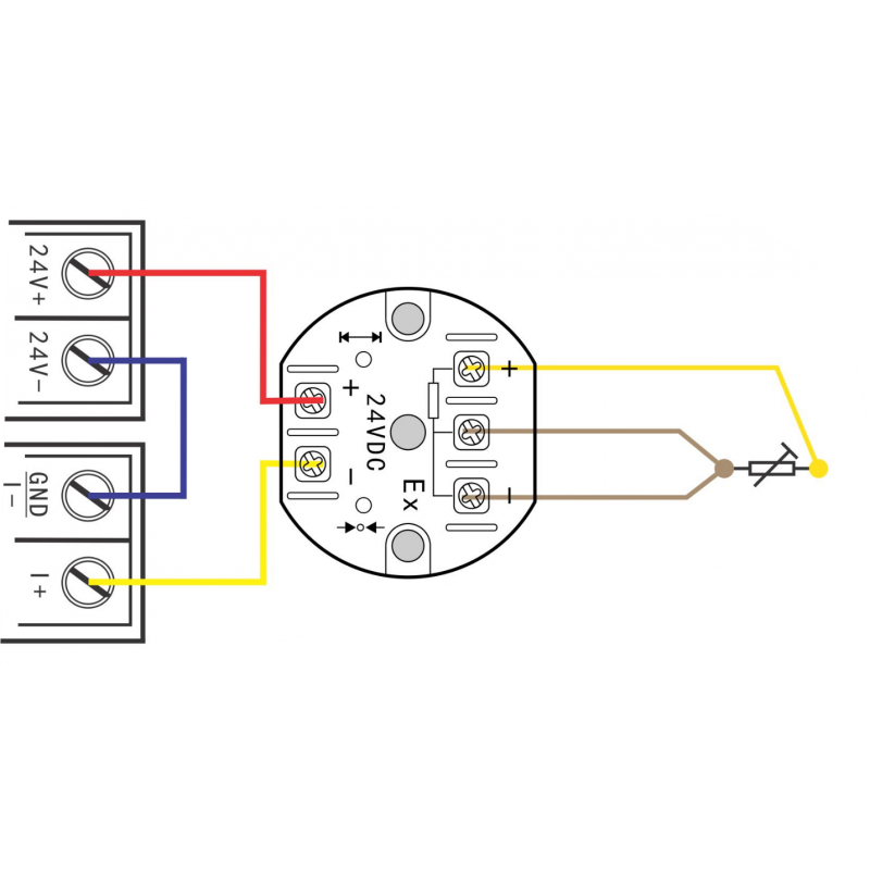 Pt1000-transmitter -50 - +300 °C for 2-tråds og 3-tråds Pt1000-sensor, 4–20 mA