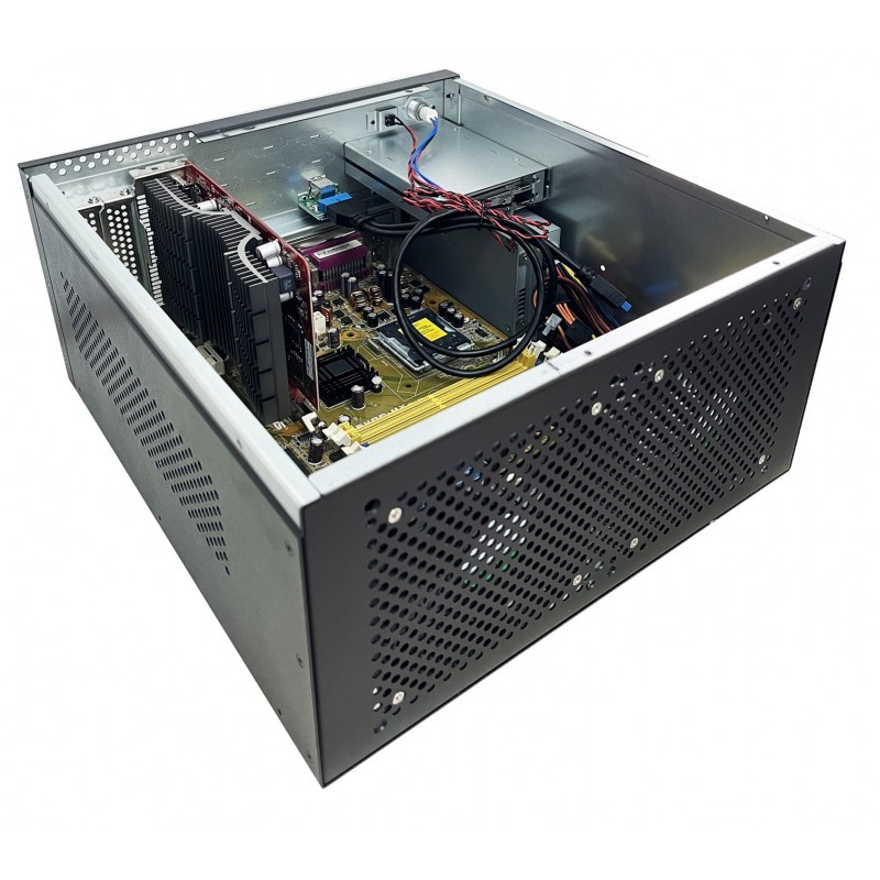 Industrielt veggfeste Mini ATX med enkel tilgang GPU-kortutvidelse