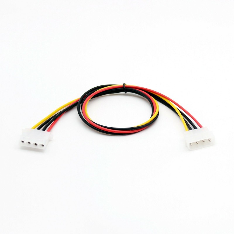 50 cm/1,5 fot IDE 4 PIN Molex Power Hann til IDE 4 PIN Molex Hun Jack Forlengelsesadapter koblingskabel