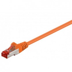 Cat.6 S/FTP Network Cable - Shielded RJ45, Orange, 10 meter