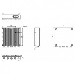 IP67 vifteløs boks-PC, formfaktor for Mini-ITX MB med IP67-kabler, med M12-kontakter