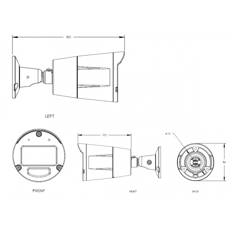 Høyytelses LPR-kamera | 1080P PoE | IP67 | Frittstående database