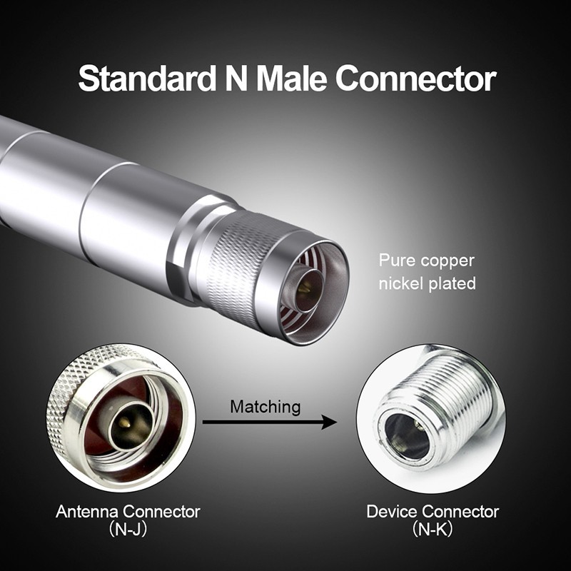 Dual-Band utendørs WiFi-antenne 9dBi N hannkontakt, IP67