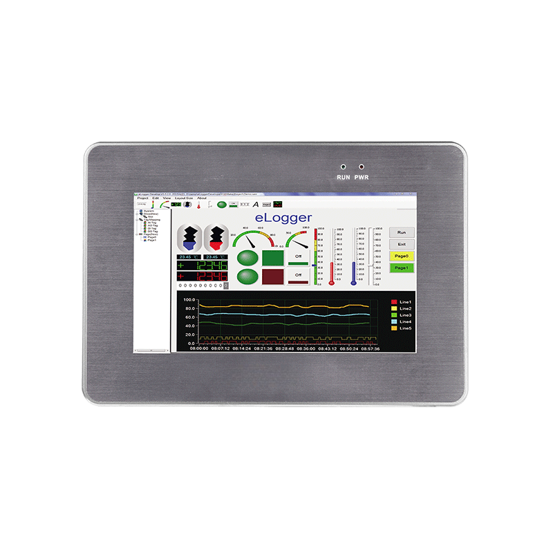 7" HMI touch, modbus, RS232/485 WIN CE7.0, ICP DAS VP-2201-CE7
