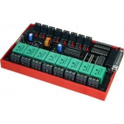 Terminal board with 8 x relay and 8 x optoisolated inputs