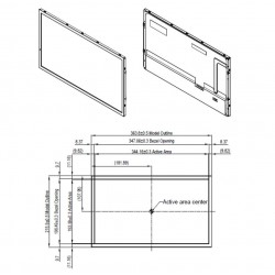 15,6 TFT-skjerm med høy lysstyrke LCD-skjerm - 1200 nits, 1920x1080 oppløsning