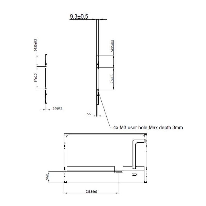 15.6 High Brightness TFT display LCD Monitor - 1200 Nits, 1920x1080 Resolution