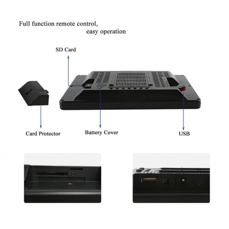 Stand Alone 10.1 LCD Media Player with Push Buttons & USB/SD
