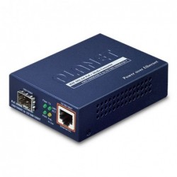 Mediekonverter RJ45 til Fiber, RJ45 10/100/1000Mbit, SFP-modul 100/1000Mbit, PoE+