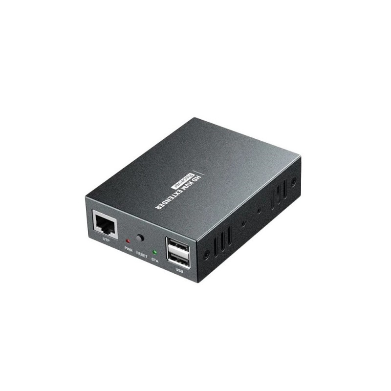Mottaker for HDMI KVM-forlenger, 150 meter over Cat 6a RJ45-kabel, over LAN, IR, USB