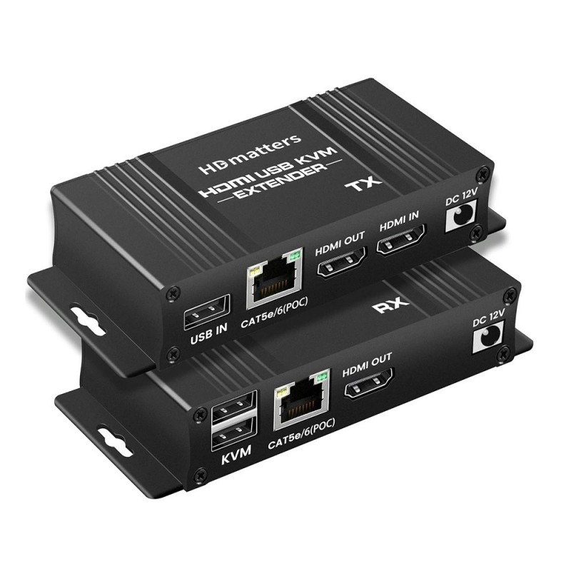 HDMI & KVM Extender Booster - 50m Transmission, 1080p 60Hz