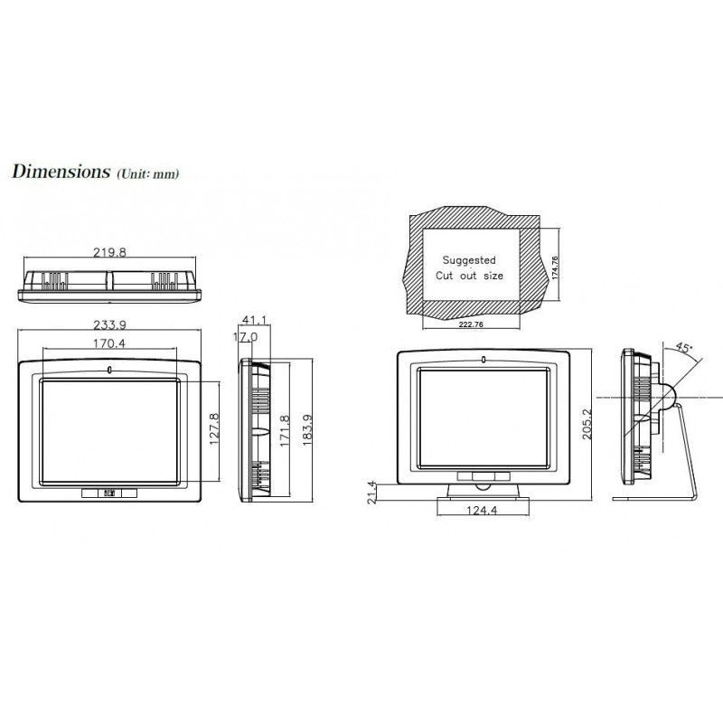 IEI AFL-08AH-LX 512m AMD Geode™ LX 800 500 MHz Processor NEW PANEL PC 8"