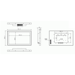 21,5 IP67 vanntett skjerm - 1000 nits lysstyrke, Vesa, utendørs, Optical bonding