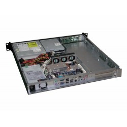 1U Unit ATX Case, 19 Rackmount Server Case for Mini-ITX | Kraftig stål, svart