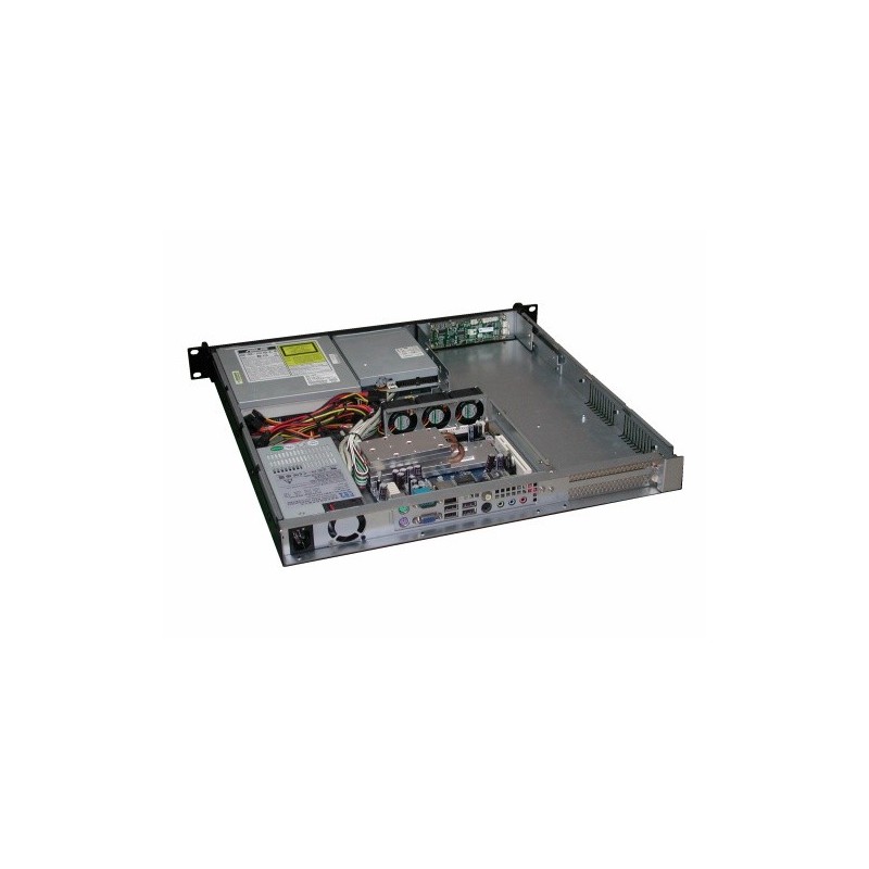 1U Unit ATX Case, 19 Rackmount Server Case for Mini-ITX | Kraftig stål, svart