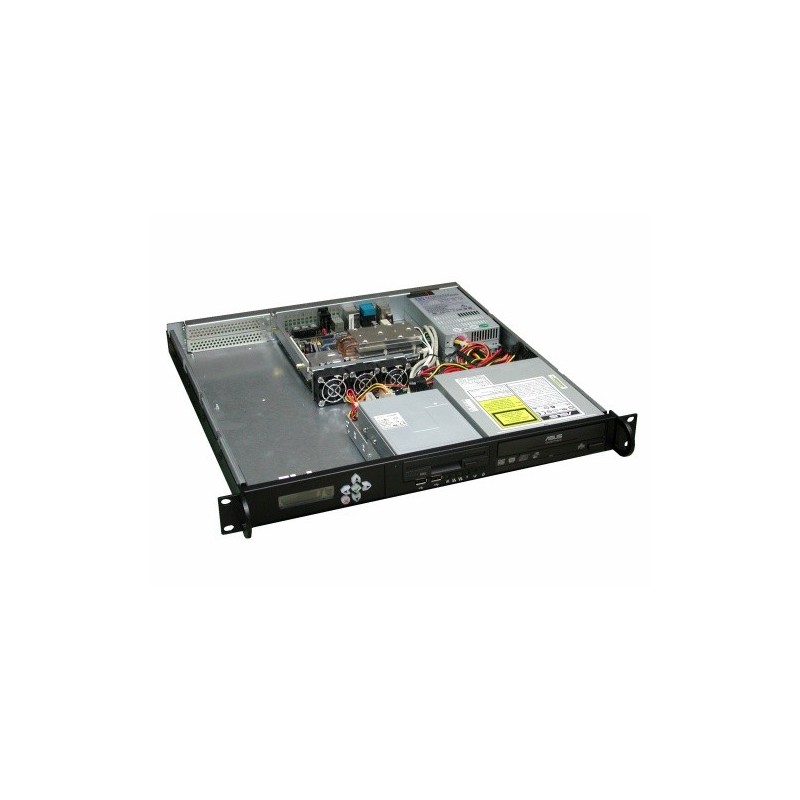 1U Unit ATX Case, 19 Rackmount Server Case for Mini-ITX | Kraftig stål, svart