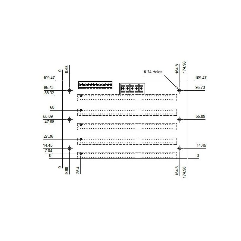 6 ISA-bakplan WIN XP, DOS , WINDOWS 2000 PC-løsninger IeI-bakplan BP-6S-RS-R40