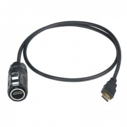 IP67 vanntett HDMI 2.0-kontakt med 5m kabel for paneler