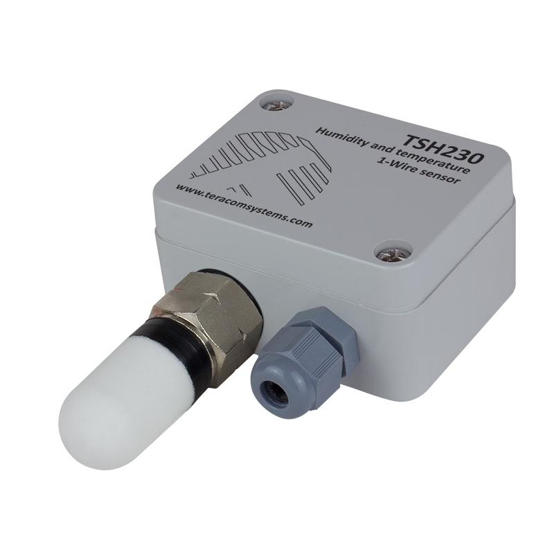 Temperatur og fuktighetsmåler med 1-ledning. -20 - + 60 ° C, 5 - 95% RH