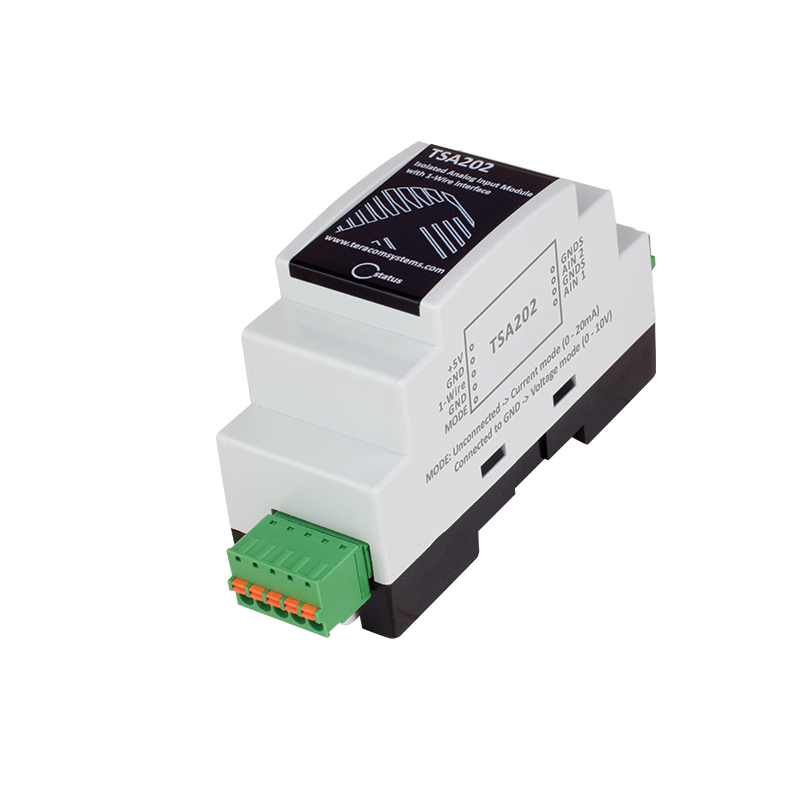 2 x 0-20mA or 2 x 0-10V, 16bit resolution, 1-wire interface