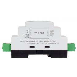 2 x 0-20mA or 2 x 0-10V, 16bit resolution, 1-wire interface