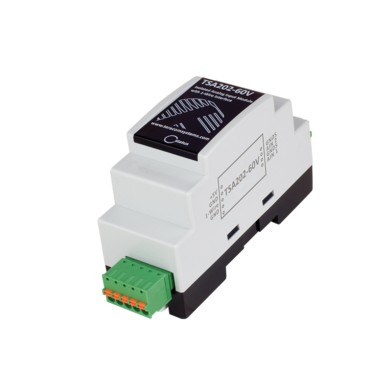 2 x Analog inngangsmodul, 0-60V, 16bit oppløsning, 1-leder grensesnitt