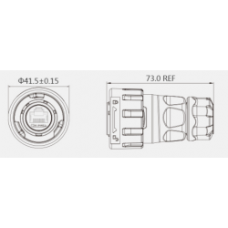 Vanntett RJ45-kontakt for patchkabel. IP67. Med bajonettlås. Hurtigkobling
