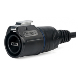 Vanntett USB-C-kontakt med snaplås. Passer til STIK-USBC-WAT-CH-KL