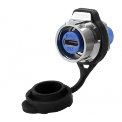 Vanntett USB-C chassiskontakt med snaplås. Passer til K-USBC-WAT-KAB-KL