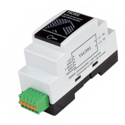 1-tråds AC/DC strømmåler 0,1–10 Amp, galvanisk isolert, DIN-montering