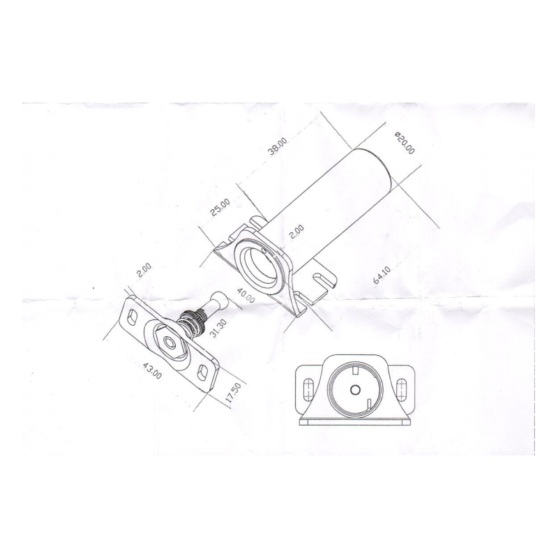 Electronic lock for cabinets and doors - Holding force of 150kg at 24VDC