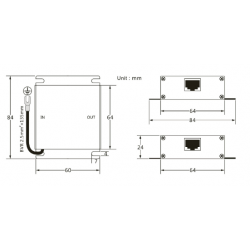 RJ45 Overspenningsvern, overspenningsvern - IKKE PoE, Gigabit