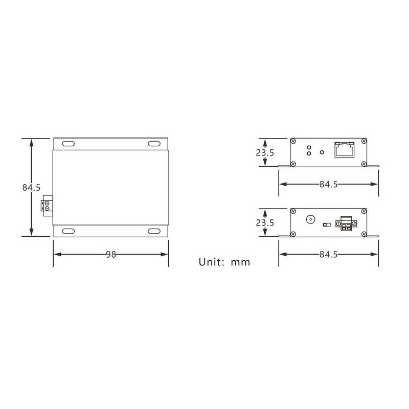 Long Reach Ethernet, VDSL point to point over 2-wire cable, up to 3km