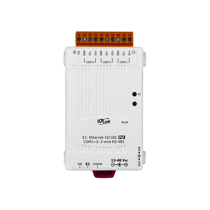 2 x RS232 splitter and converter to RS485/422, Raw data, Modbus RTU/ASCII, 2 Master to Slave