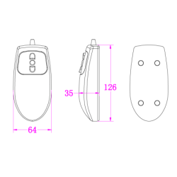 Waterproof - mouse - medico hygienic alcohol-resistant