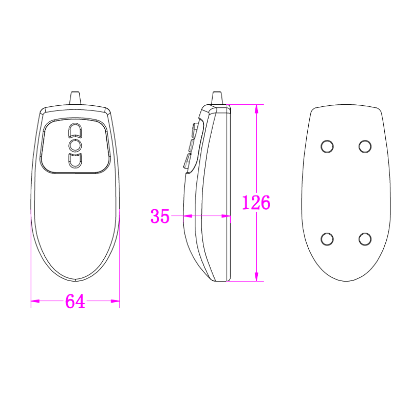 Waterproof - mouse - medico hygienic alcohol-resistant