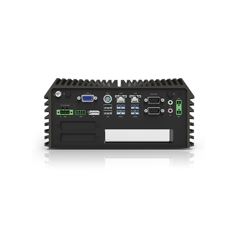 Rugged Embedded Fanless PC with op to Dual PCIe Expansion and Intel Core i9/i7/i5 Processor