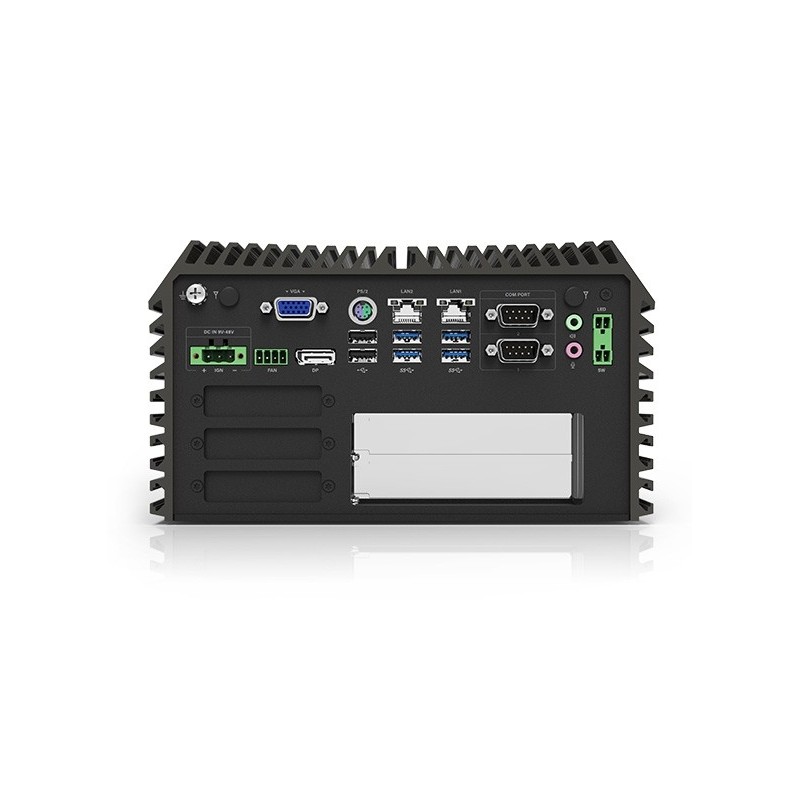 Robust, innebygd vifteløs PC med mulighet for dobbelt PCIe-utvidelse og Intel Core i9/i7/i5-prosessor