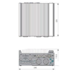 VIFTLØS, GPU-innebygd PC, TPM, USB, DP, DVI, VGA, Bred temperatur, Industriell, POE+, Nuvo-9160GC