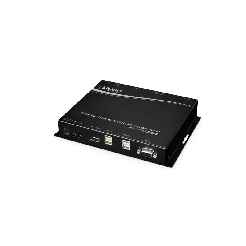 HDMI 4K60 KVM-sender over IP med PoE, USB for tastatur, mus og berøringsskjerm