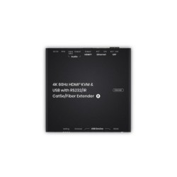 HDMI-forlenger 4K60Hz KVM og USB/lyd/RS232/IR-forlenger - 100 m CAT6 / 60 km fiber