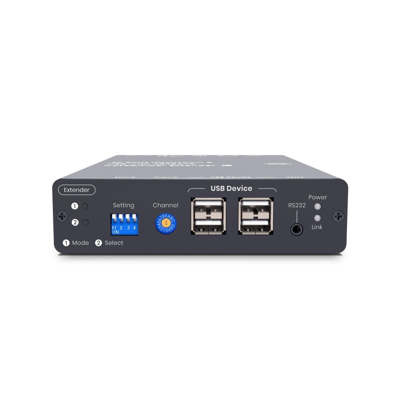 HDMI-forlenger 4K60Hz KVM og USB/lyd/RS232/IR-forlenger - 100 m CAT6 / 60 km fiber