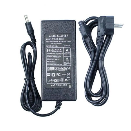 24VDC 8A Power Supply, 2.1x5.5mm Connector, EU Cable