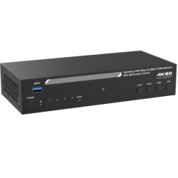 4-porters HDMI KVM-svitsj 4K@60Hz, USB 3.1, EDID-støtte